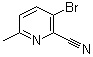 structure of CAS# 717843-48-6, 3-溴-6-甲基-2-吡啶甲腈