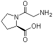CAS 登录号：71884-56-5, (R)-1-(2-氨基乙酰基)吡咯烷-2-羧酸, 1-甘氨酰-D-脯氨酸