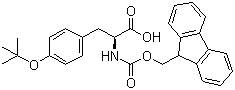 structure of CAS# 71989-38-3, Fmoc-O-叔丁基-L-酪氨酸
