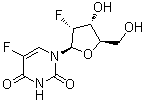 5-Fluoro-2'-fluoro-2'-deoxyuridine molecular structure (CAS 72-84-4)