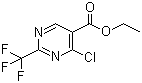 Ethyl 4-chloro-2-(trifluoromethyl)pyrimidine-5-carboxylate molecular structure (CAS 720-01-4)