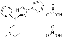 CAS # 72025-10-6, N,N-Diethyl-2-phenyl-9H-imidazo[1,2-a]benzimidazole-9-ethanamine dinitrate