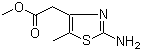 structure of CAS# 72054-60-5, (2-氨基-5-甲基-1,3-噻唑-4-基)乙酸甲酯