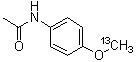 structure of CAS# 72156-70-8, N-[4-(Methoxy-<sup>13</sup>C)phenyl]acetamide