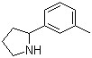 structure of CAS# 72216-05-8, 2-(3-甲基苯基)吡咯烷