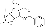structure of CAS# 72261-44-0, 4-(羟甲基)-1,2-O-异丙亚基-3-O-苄基-beta-L-苏式戊呋喃糖