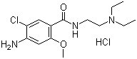 Metoclopramide hydrochloride molecular structure (CAS 7232-21-5)
