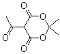 structure of CAS# 72324-39-1, 5-乙酰基-2,2-二甲基-1,3-二恶烷-4,6-二酮