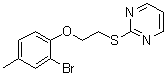 2-[[2-(2-Bromo-4-methylphenoxy)ethyl]thio]pyrimidine molecular structure (CAS 723249-01-2)
