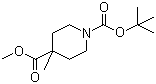 structure of CAS# 724790-59-4, 1-Boc-4-methylpiperidine-4-carboxylic acid methyl ester