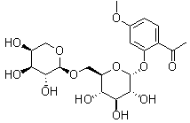 structure of CAS# 72520-92-4, 牡丹酚原甙