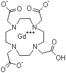 CAS 登录号：72573-82-1, 钆特酸, 2-[4,7,10-三(羧甲基)-1,4,7,10-四氮杂环十二-1-基]乙酸钆