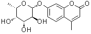 7-[(6-Deoxy-beta-L-galactopyranosyl)oxy]-4-methyl-2H-1-benzopyran-2-one molecular structure (CAS 72601-82-2)