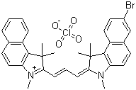 CAS 登录号：726185-88-2, 2-[3-(7-溴-1,1,3-三甲基-1,3-二氢苯并[e]吲哚-2-亚基)丙烯基]-1,1,3-三甲基-1H-苯并[e]吲哚鎓高氯酸盐