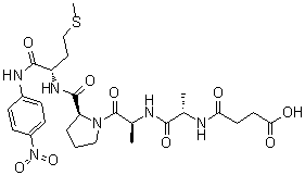 CAS # 72682-73-6, N-(3-Carboxy-1-oxopropyl)-L-alanyl-L-alanyl-L-prolyl-N-(4-nitrophenyl)-L-methioninamide