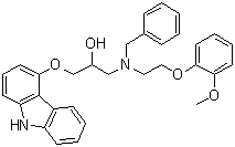 CAS # 72955-94-3, N-Benzylcarvedilol, 1-(9H-Carbazol-4-yloxy)-3-[[2-(2-methoxyphenoxy)ethyl](phenylmethyl)amino]-2-propanol