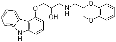 structure of CAS# 72956-09-3, 卡维地洛
