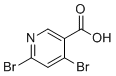 structure of CAS# 73027-77-7, 4,6-二溴烟酸