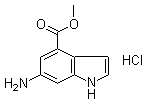 structure of CAS# 731810-08-5, 6-Amino-1H-indole-4-carboxylic acid methyl ester monohydrochloride