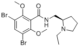 CAS 登录号：73220-00-5, 3,5-二溴-N-{[(2R)-1-乙基-2-吡咯烷基]甲基}-2,6-二甲氧基苯甲酰胺