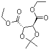 structure of CAS# 73346-73-3, (4S,5S)-2,2-二甲基-1,3-二恶茂-4,5-二甲酸二乙酯