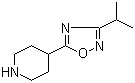 CAS # 733748-92-0, 4-(3-Isopropyl-1,2,4-oxadiazol-5-yl)piperidine