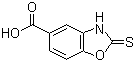 2,3-Dihydro-2-thioxo-5-benzoxazolecarboxylic acid molecular structure (CAS 7341-98-2)