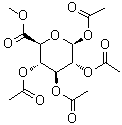 structure of CAS# 7355-18-2, beta-D-吡喃葡萄糖醛酸甲酯 1,2,3,4-四乙酸酯
