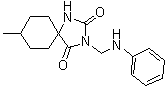 8-Methyl-3-[(phenylamino)methyl]-1,3-diazaspiro[4.5]decane-2,4-dione molecular structure (CAS 736-83-4)