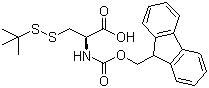 structure of CAS# 73724-43-3, N-Fmoc-S-tert-butylthiol-L-cysteine
