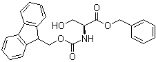 structure of CAS# 73724-46-6, N-[(9H-Fluoren-9-ylmethoxy)carbonyl]-L-serine phenylmethyl ester