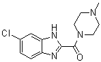 CAS # 73903-17-0, (6-Chloro-1H-benzimidazol-2-yl)(4-methyl-1-piperazinyl)methanone, (5-Chloro-1H-benzimidazol-2-yl)(4-methylpiperazin-1-yl)methanone, JNJ 10191584, VUF 6002