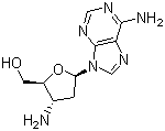 CAS # 7403-25-0, 3'-Amino-2',3'-dideoxyadenosine, [(2S,3S,5R)-3-Amino-5-(6-aminopurin-9-yl)oxolan-2-yl]methanol