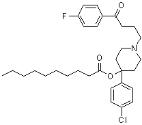 structure of CAS# 74050-97-8, 氟哌啶醇癸酸酯