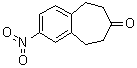 structure of CAS# 740842-50-6, 2-硝基-5,6,8,9-四氢苯并环庚烯-7-酮