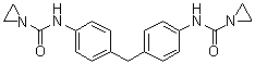 CAS # 7417-99-4, 4,4'-Bis(3,3-ethyleneureido)diphenylmethane, Chemitite DZ 22, Chemitite DZ 22E, Chemitite DZ 22N, DZ 22, Diphenylmethane 4,4'-diethyleneurea, Diphenylmethane-4,4'-bis(N,N-diethyleneurea), Diphenylmethane-4,4'-bis(N,N-ethyleneurea), Diphenylmethane-4,4'-bis(ethyleneurea), FS 50, FS 50 (crosslinking agent), Millionate MEW, Millionate MEW-A, N,N'-(Methylenedi-4,1-phenylene)bis(1-aziridinecarboxamide), NSC 26234, SU 125F, XC 205, p,p'-Bis(ethyleneureido)diphenylmethane