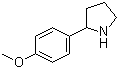 structure of CAS# 74190-66-2, 2-(4-Methoxyphenyl)pyrrolidine
