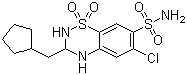 structure of CAS# 742-20-1, Cyclopenthiazide
