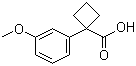 structure of CAS# 74205-43-9, 1-(3-Methoxyphenyl)cyclobutanecarboxylic acid