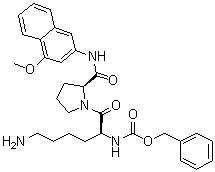 CAS # 74305-53-6, N2-[(Phenylmethoxy)carbonyl]-L-lysyl-N-(4-methoxy-2-naphthalenyl)-L-prolinamide