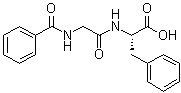 CAS # 744-59-2, Benzoylglycyl-L-phenylalanine, Hippuryl-L-phenylalanine, N-(N-Benzoylglycyl)-L-phenylalanine, NSC 83250