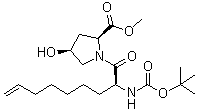 CAS # 744250-68-8, (4S)-1-[(2S)-2-[[(1,1-Dimethylethoxy)carbonyl]amino]-1-oxo-8-nonenyl]-4-hydroxy-L-proline methyl ester