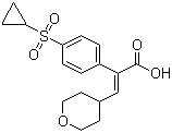 CAS 登录号：745052-98-6, (E)-2-(4-(环丙基磺酰基)苯基)-3-(四氢-2H-吡喃-4-基)丙烯酸