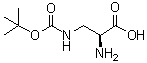 structure of CAS# 74536-29-1, 3-[[叔丁氧羰基]氨基]-L-丙氨酸