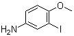 structure of CAS# 74587-12-5, 3-Iodo-4-methoxybenzenamine