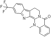CAS # 747-91-1, 8,14-Dihydro-14-methyl-11-(trifluoromethyl)-indolo[2',3':3,4]pyrido[2,1-b]quinazolin-5(7H)-one