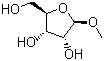 Methyl beta-D-ribofuranoside molecular structure (CAS 7473-45-2)