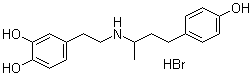 CAS # 74753-15-4, Dobutamine hydrobromide, 4-[2-[[3-(4-Hydroxyphenyl)-1-methylpropyl]amino]ethyl]-1,2-benzenediol hydrobromide