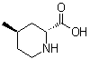 structure of CAS# 74874-06-9, rel-(2R,4R)-4-Methyl-2-piperidinecarboxylic acid