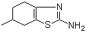 structure of CAS# 7496-50-6, 4,5,6,7-四氢-6-甲基-2-氨基苯并噻唑